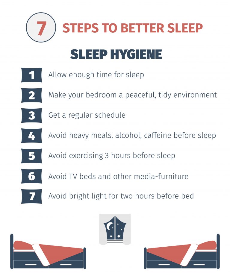7 ways to better sleep infographic