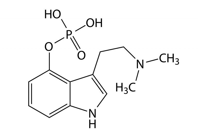 Psychedelics psilocybin molecular structure