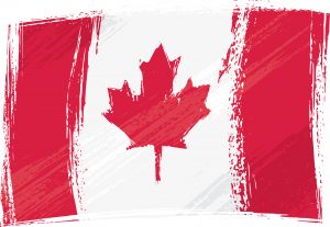 Sketch of Canadian flag