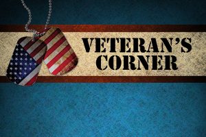 Veteran corner words with dog tags